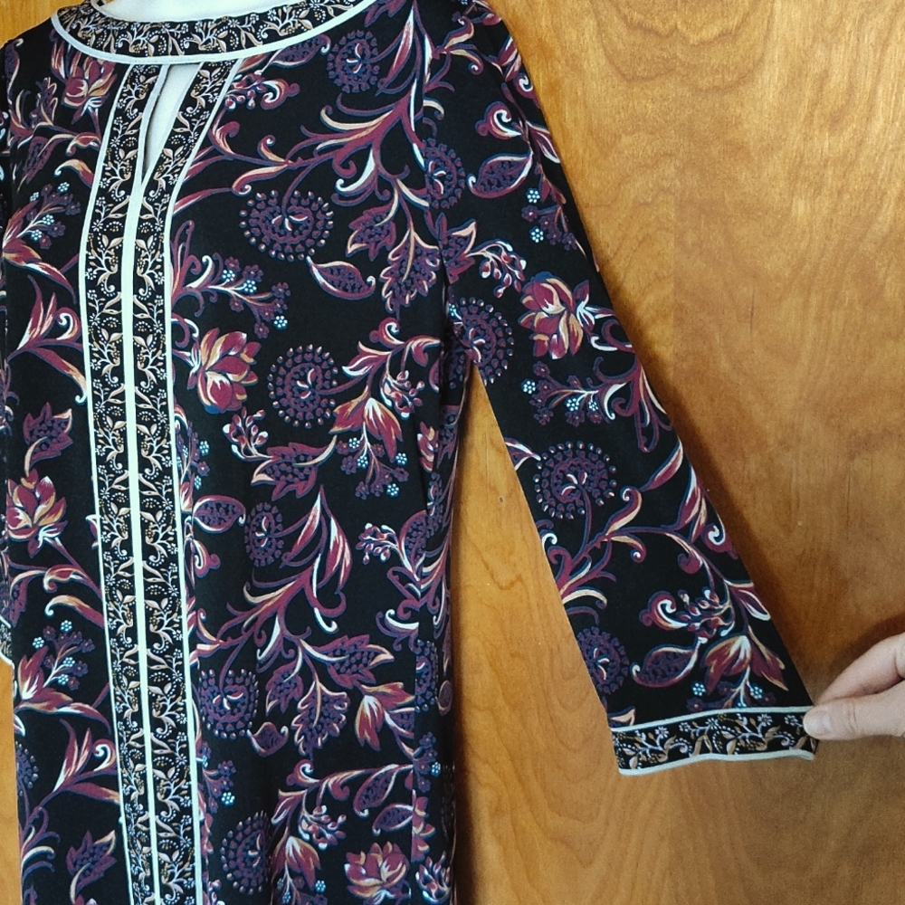 💖 Maggy London Floral Boho Shift Dress. Size 8. Like New! - Picture 8 of 14